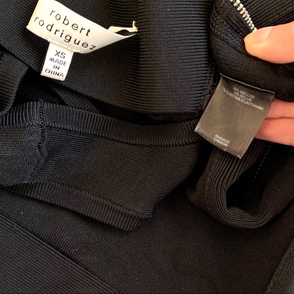 Robert Rodriguez XS Bodycon Zipper Dress Black - Picture 7 of 8